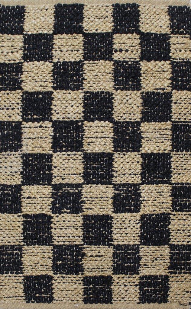 Blocks Black White Rug